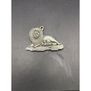 Lion and Lamb Pewter Annual Christmas Ornament 1993 Peace on Earth By Danforth